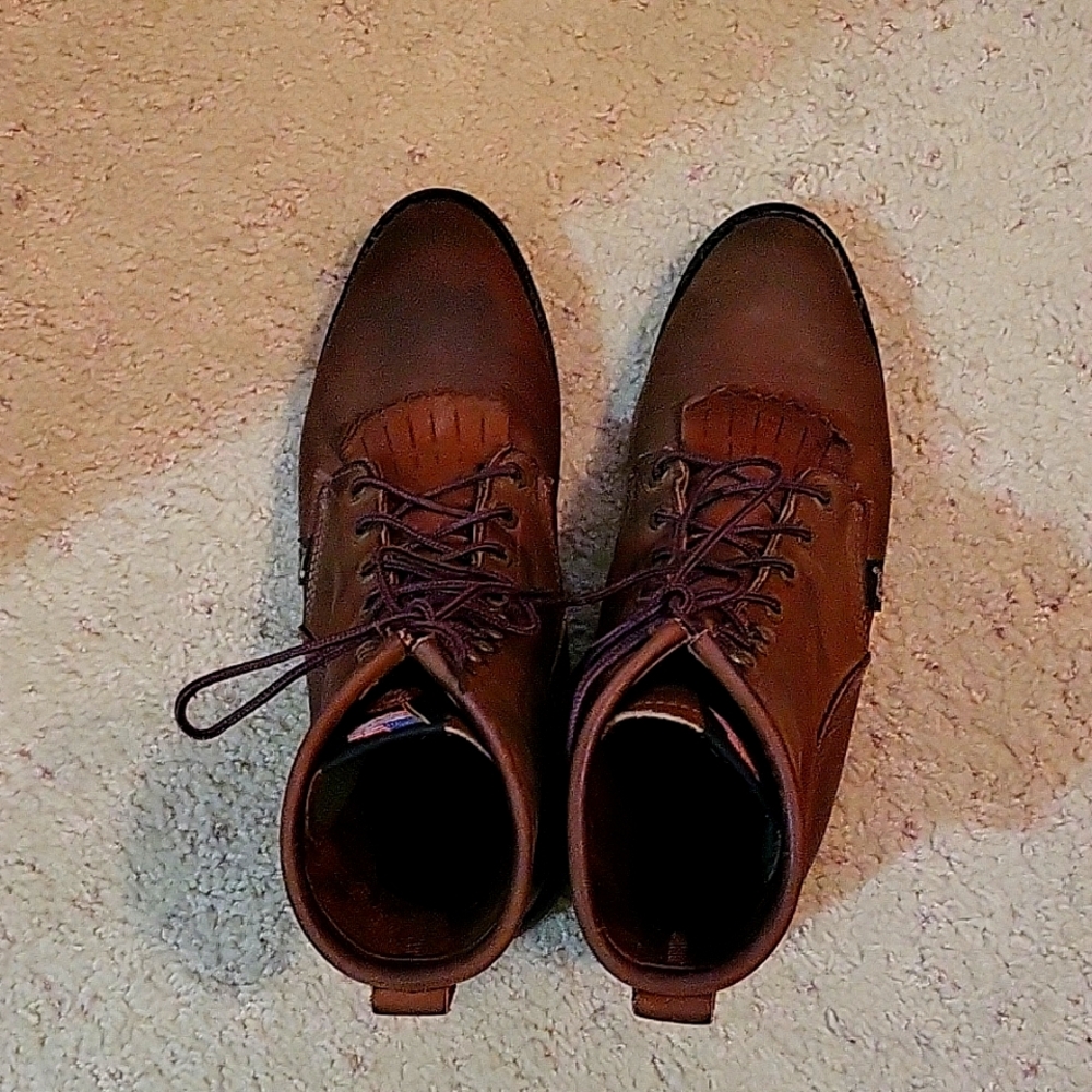 Justin's 8in lace up men's work boots (Made in the USA)